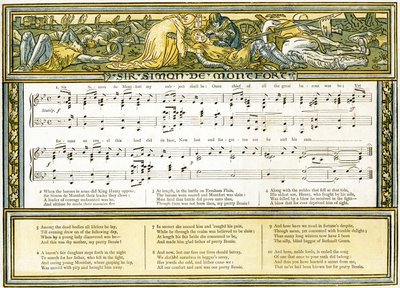 Sir Simon de Montfort, song illustration from 